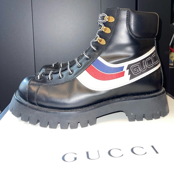 Gucci Mens horse calf lavaredo boots. - Picture 4 of 5